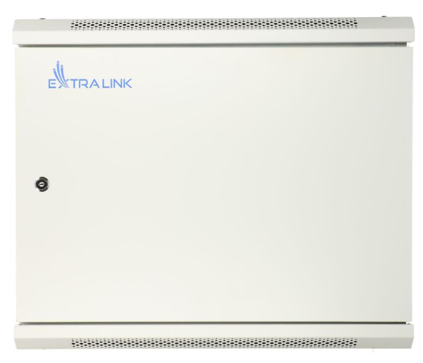 Extralink Szafka wisząca rack 9U 600x600 szara metalowe drzwi EX.13025 - 489308 - zdjęcie 2